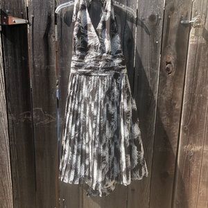 ANTONIO MELANI Printed Midi Halter Dress